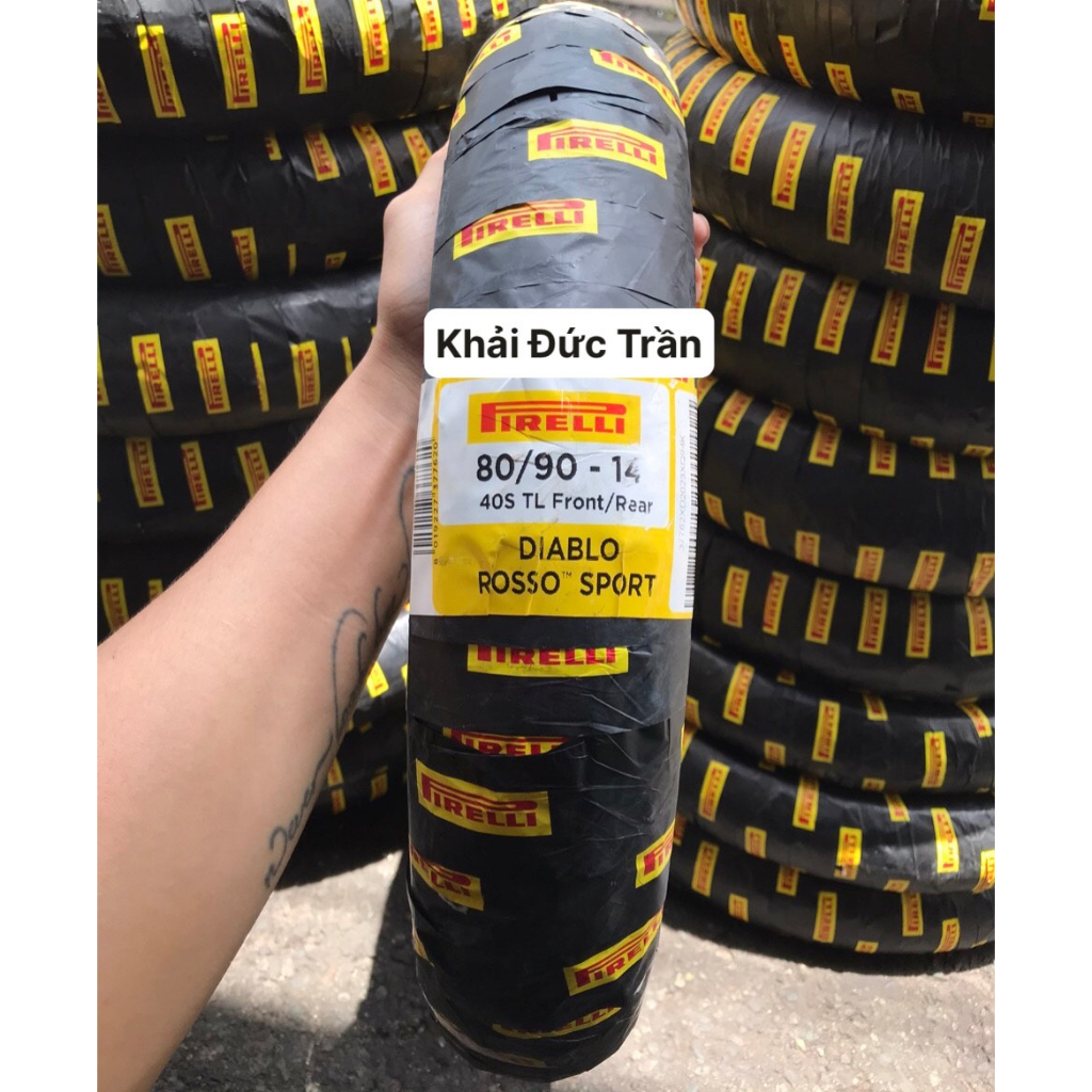 Vỏ lốp xe Pirelli Rosso Sport cho tay ga và xe số - vỏ ko ruột 14in 17in
