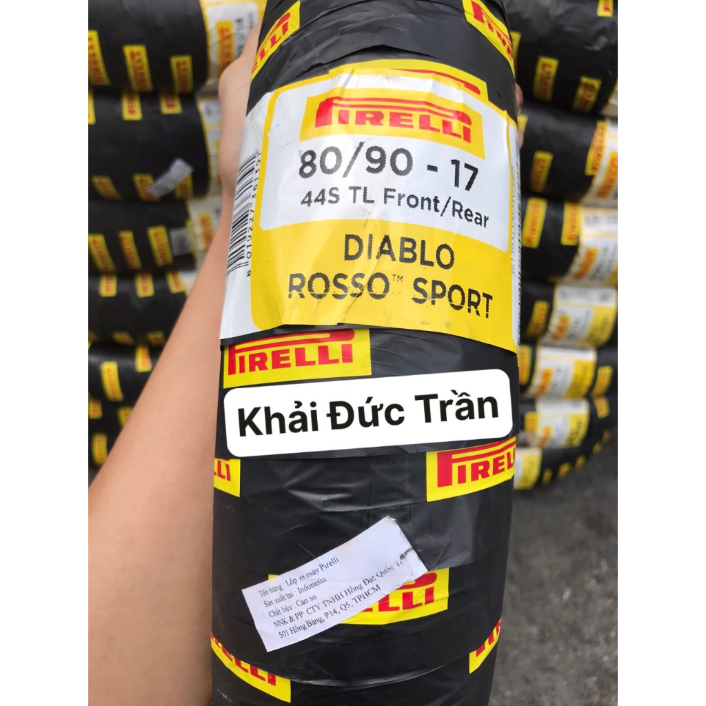 Vỏ lốp xe Pirelli Rosso Sport cho tay ga và xe số - vỏ ko ruột 14in 17in