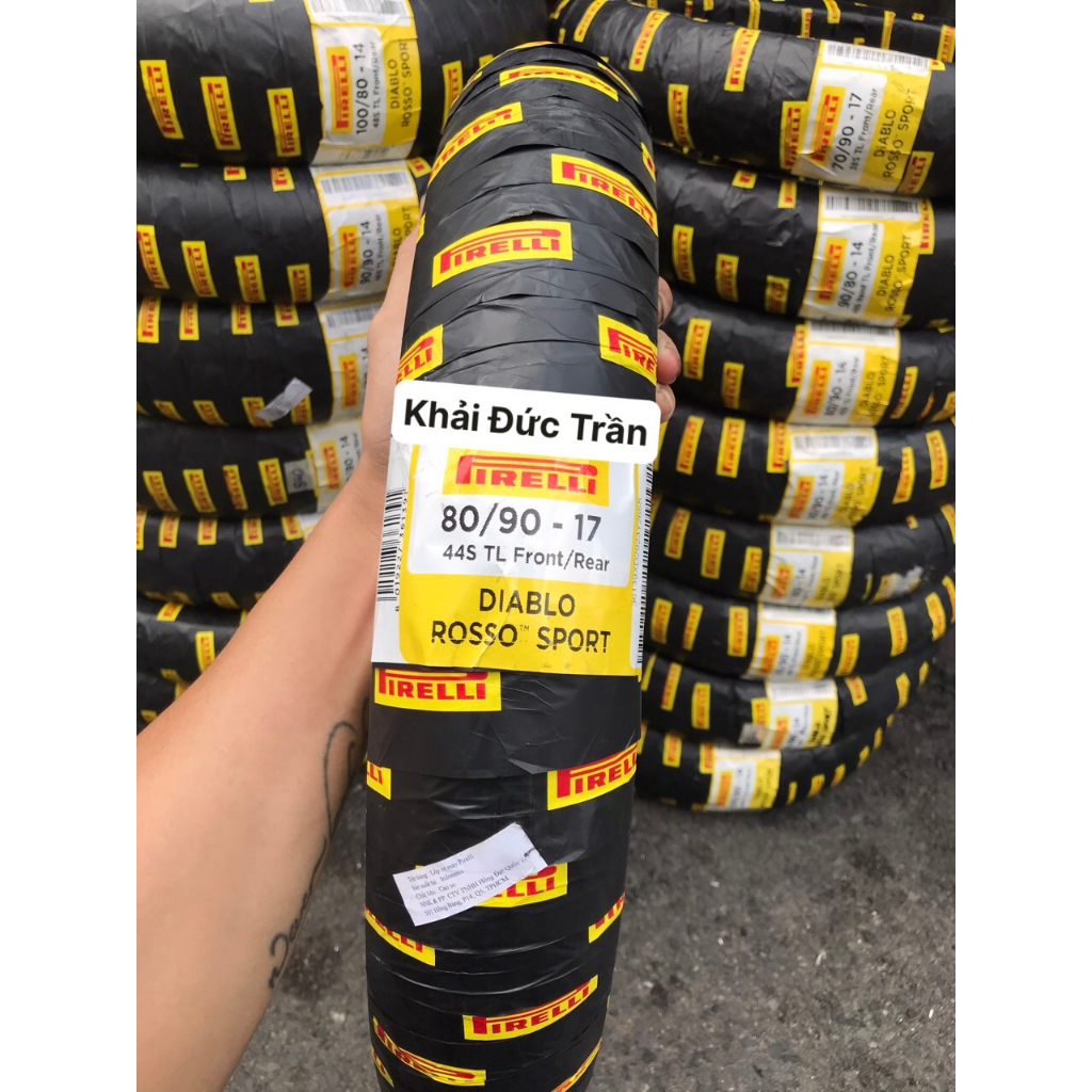 Vỏ lốp xe Pirelli Rosso Sport cho tay ga và xe số - vỏ ko ruột 14in 17in