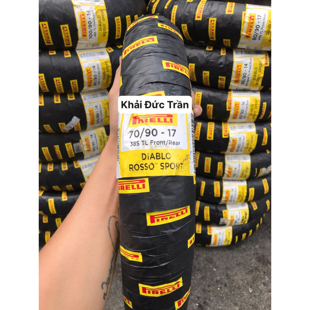 Vỏ lốp xe Pirelli Rosso Sport cho tay ga và xe số - vỏ ko ruột 14in 17in