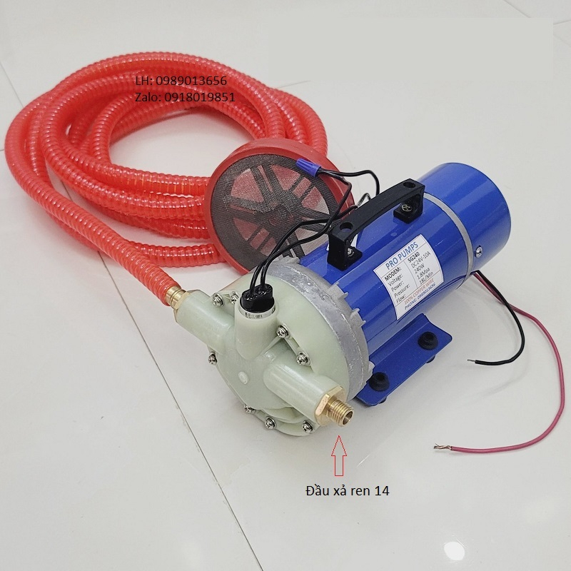 Máy bơm áp lực cao 24V240W chuyên dùng phun thuốc, phun sương nhà kính, rửa xe, tăng áp lực nước, tưới cây