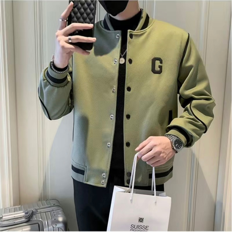 Áo khoác bomber nam nỉ gân cao cấp, áo khoác nam cao cấp