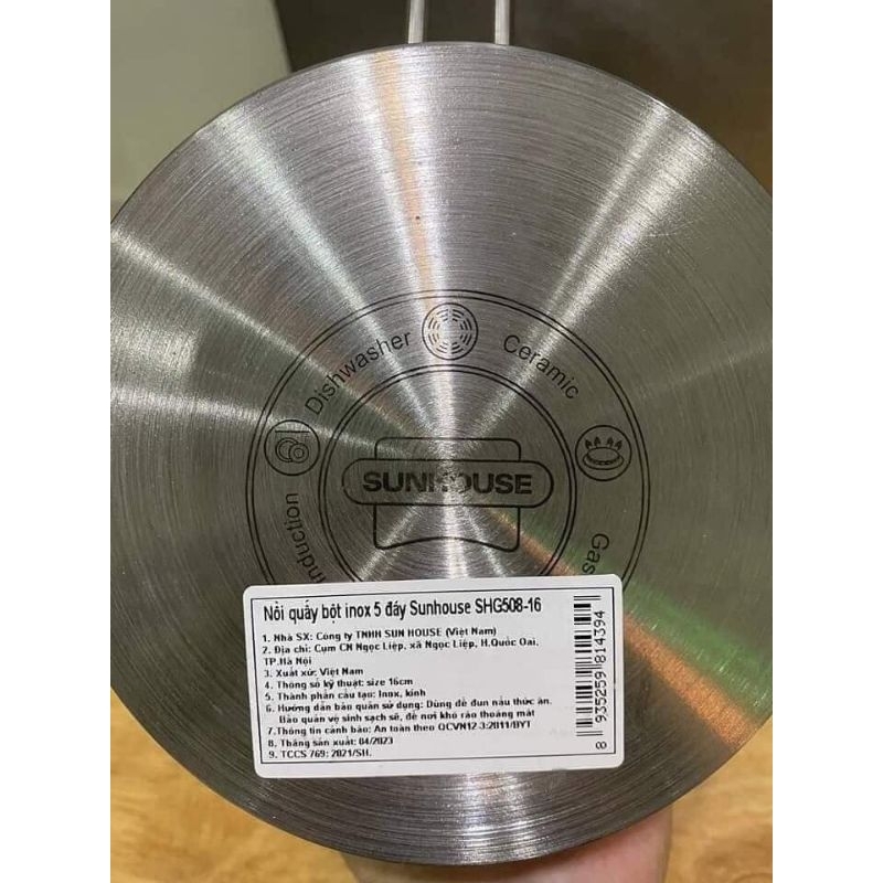 QUÁNH 5 ĐÁY SUNHOUSE SHG508-16 cm