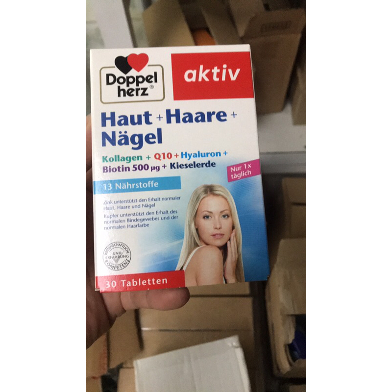 Viên uống đẹp tóc móng da Haut+ Haare Doppelherz, giúp làn da trẻ đẹp, tóc dày khỏe đẹp, móng tay sáng hồng