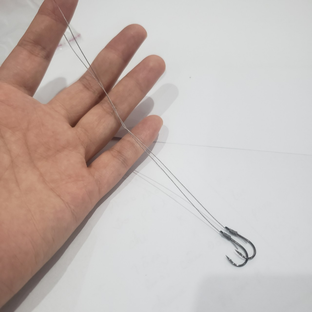 Lưỡi Câu Cá Thẻo Đôi Buộc Sẵn Thẻo Dù Chuyên Câu Đài Câu Đơn