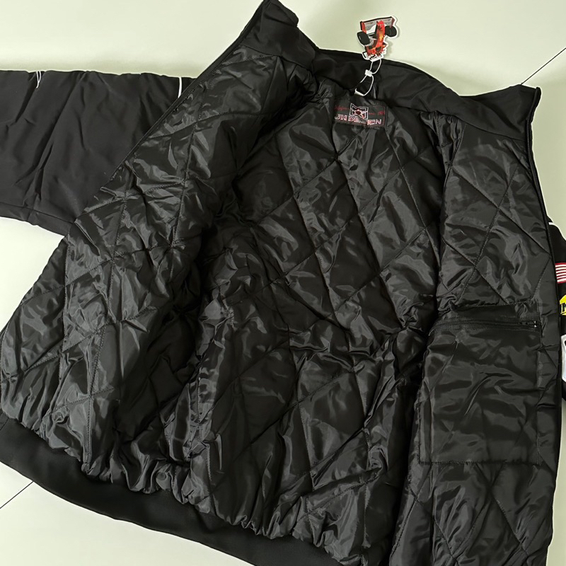 Áo khoác bomber varsity trần bông ba lớp dày dặn