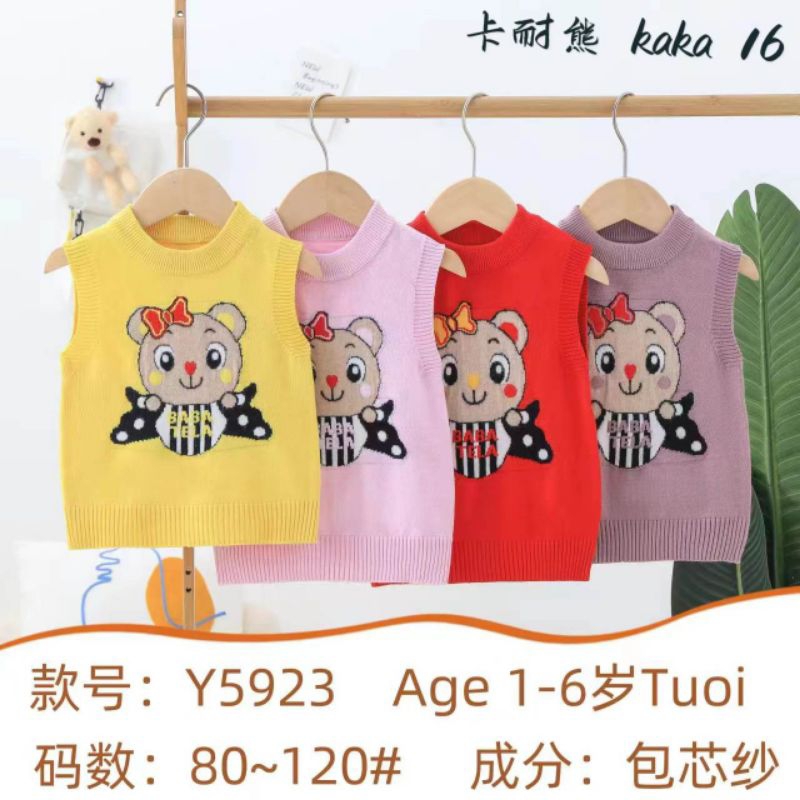 Áo gile len cao cấp hàng quảng châu bé gái