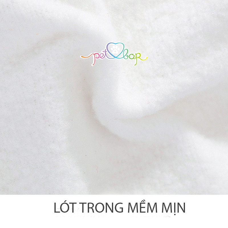 Áo cho thú cưng kiểu dáng gile vải chống thấm trần bông thêu gấu đáng yêu có 2 màu