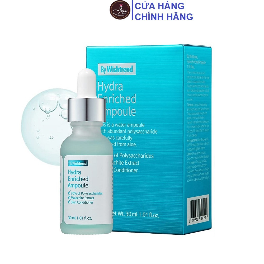 Tinh Chất Cấp Ẩm Phục Hồi Da By Wishtrend Hydra Enriched Ampoule 30ml