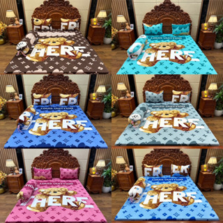 Gấu LV, Gấu baby, ngựa pony. Bộ chăn ga gối thun hàn quốc nhiều mẫu nhận may theo yeu cầu