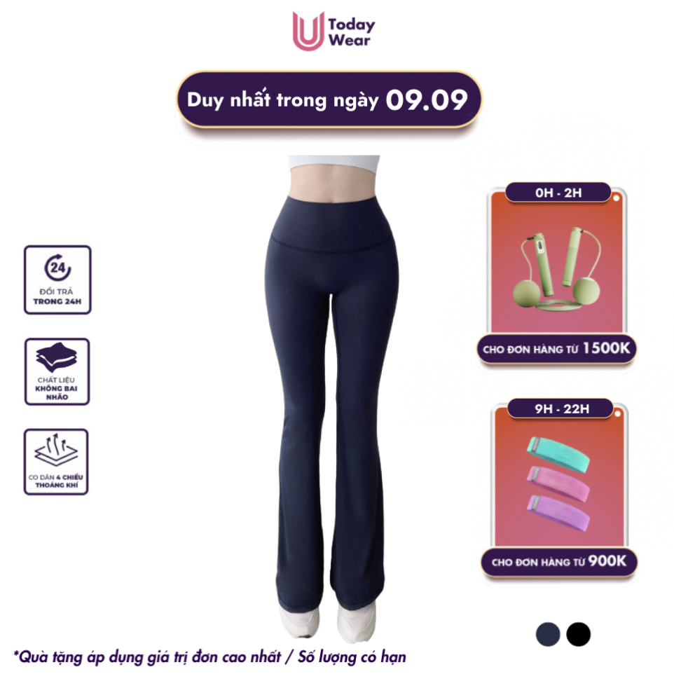 Quần legging ống loe Joy Pant tập gym yoga thể thao thấm hút tốt Today U Wear