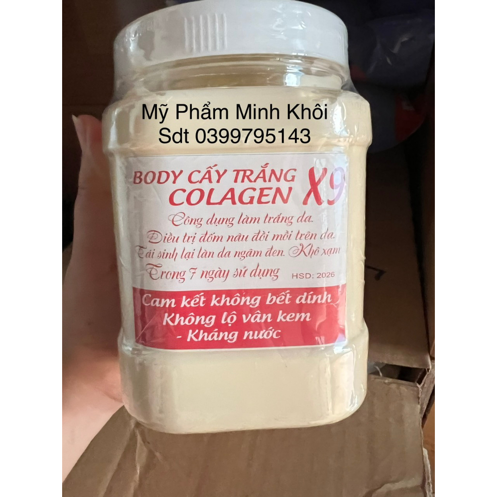 Kem Body Cấy Trắng Collagen X9 hủ 1kg