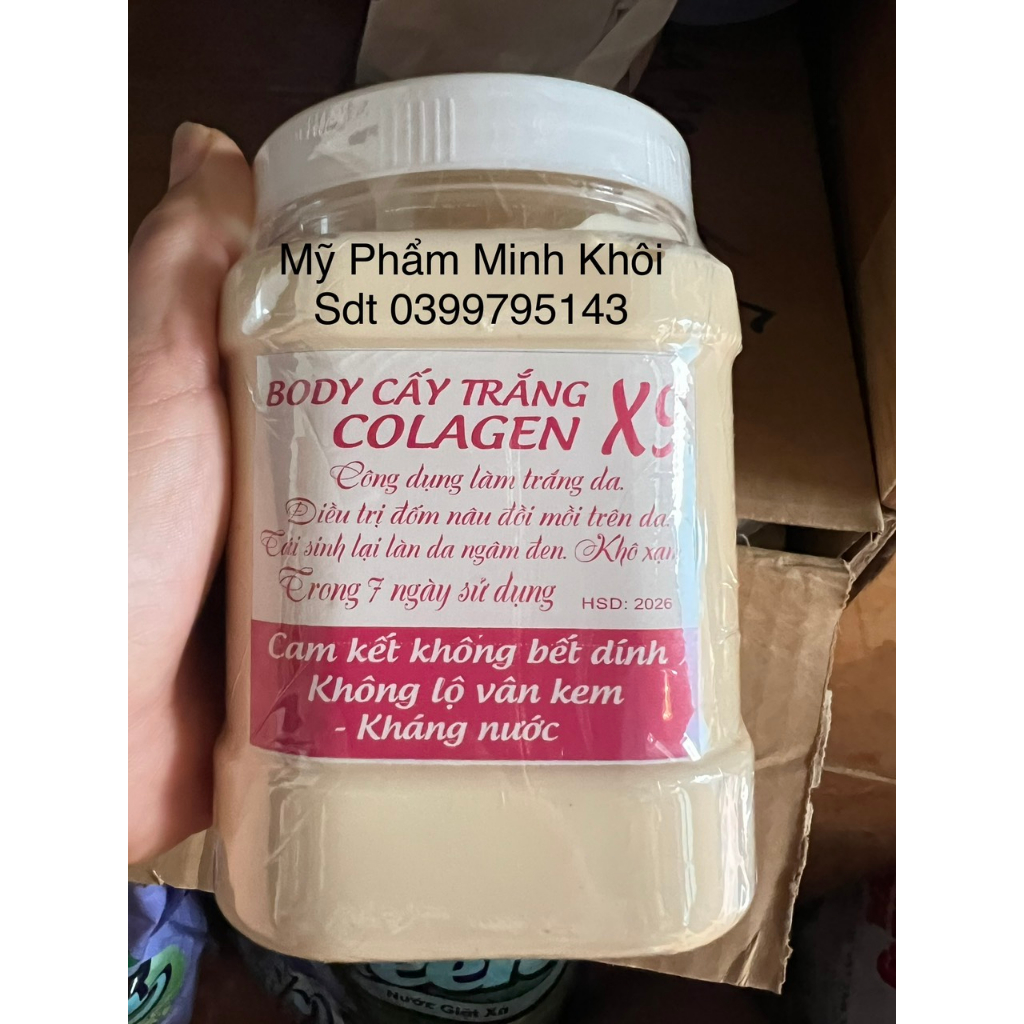 Kem Body Cấy Trắng Collagen X9 hủ 1kg