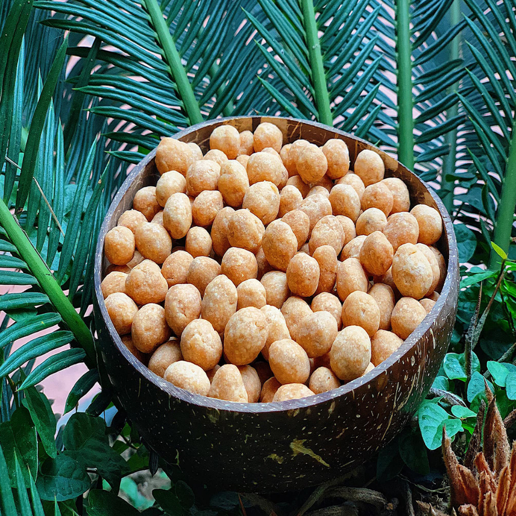 500Gr Đậu Phộng Da Cá Nước Cốt Dừa Thơm Ngon Giòn Tan - Đồ Ăn Vặt HULA FOOD