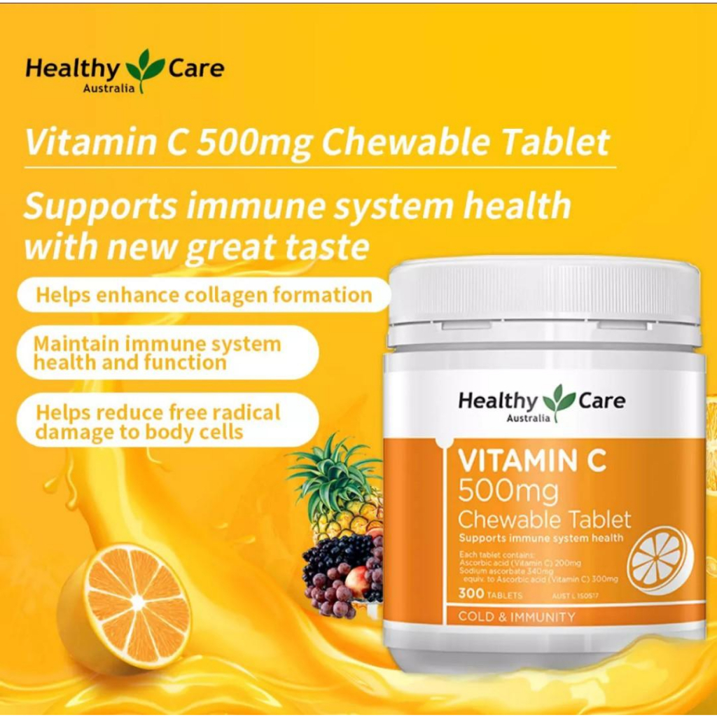 Viên uống bổ sung vitamin C Healthy Care Vitamin C 500mg 500 viên