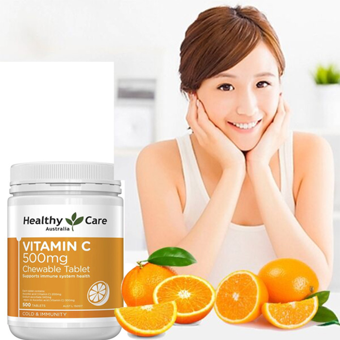 Viên uống bổ sung vitamin C Healthy Care Vitamin C 500mg 500 viên