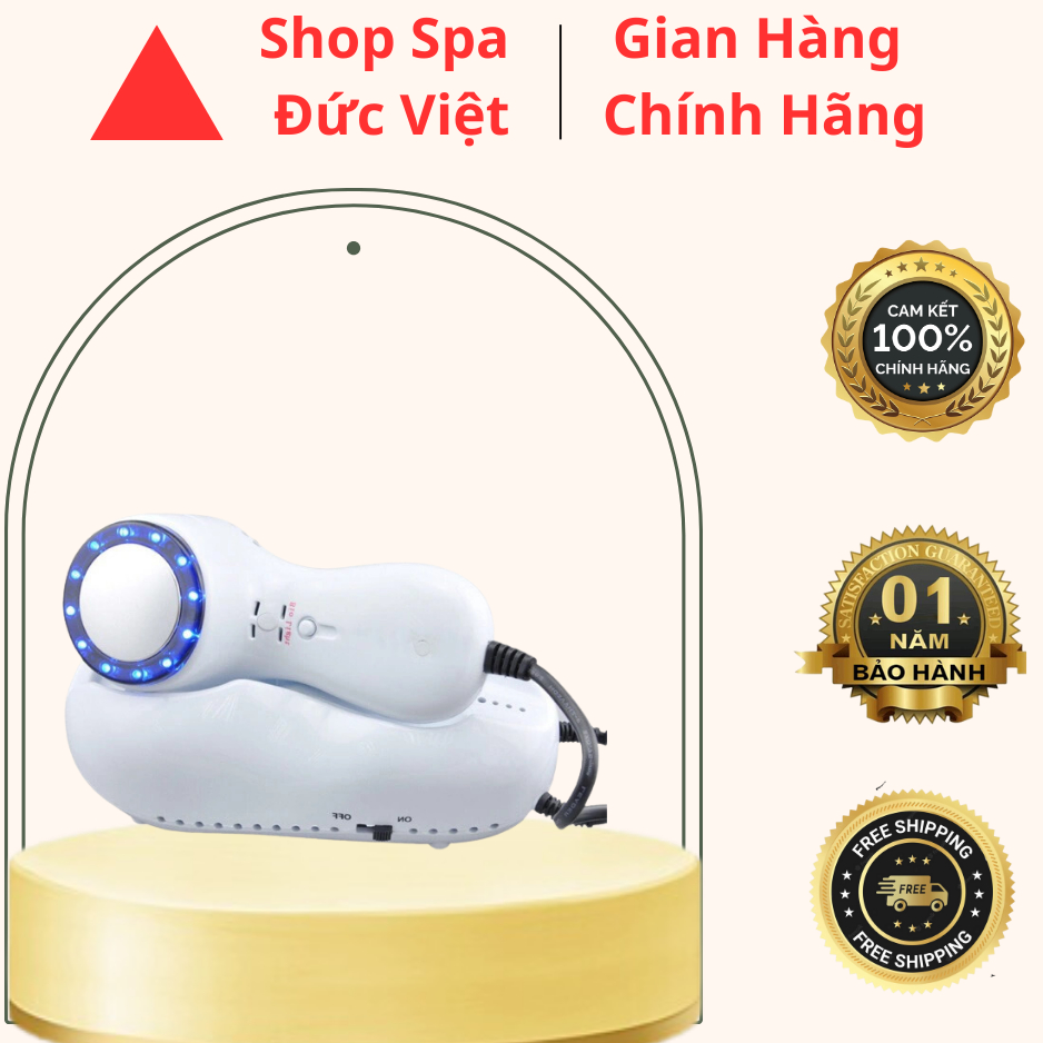 Búa Lạnh Massage Mặt Đẩy Sâu Dưỡng Chất, Kết Hợp Ánh Sáng Sinh Học Bảo Hành 12 Tháng