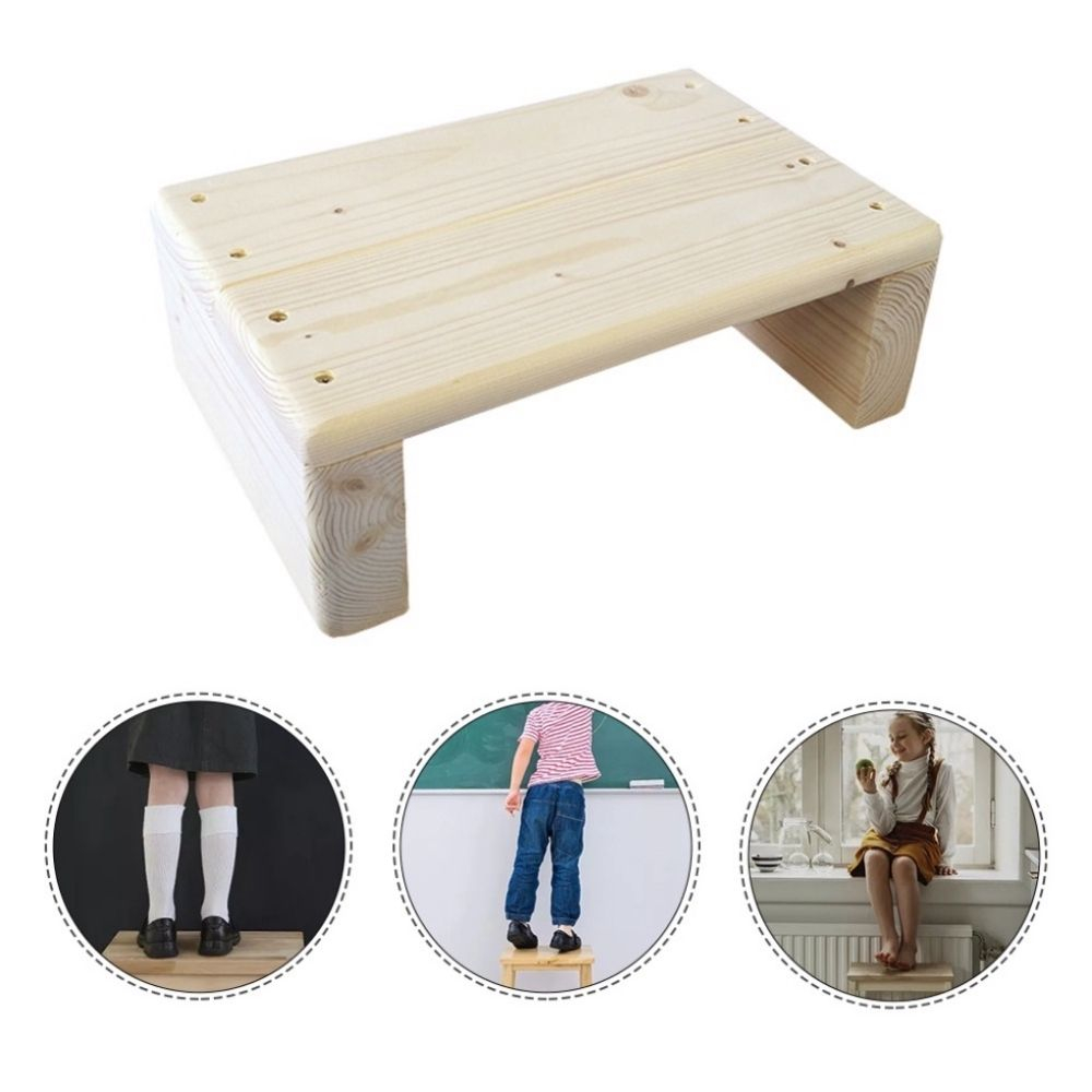 Ghế đẩu gỗ ngồi giặt đồ làm nail kê chân văn phòng gỗ thông