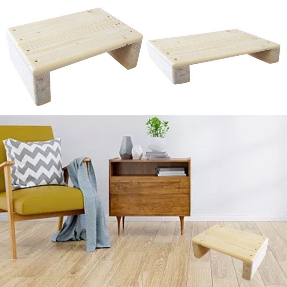 Ghế đẩu gỗ ngồi giặt đồ làm nail kê chân văn phòng gỗ thông