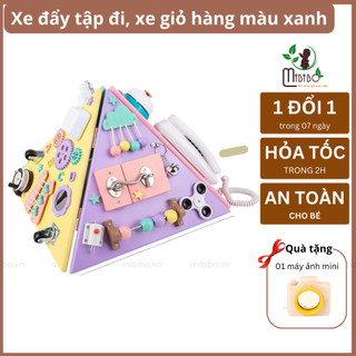 Bảng bận rộn - busy board mẫu 2in1, 4in1, ngôi nhà và con vật đáng yêu, đồ chơi montessori thông minh và trí tuệ cho bé