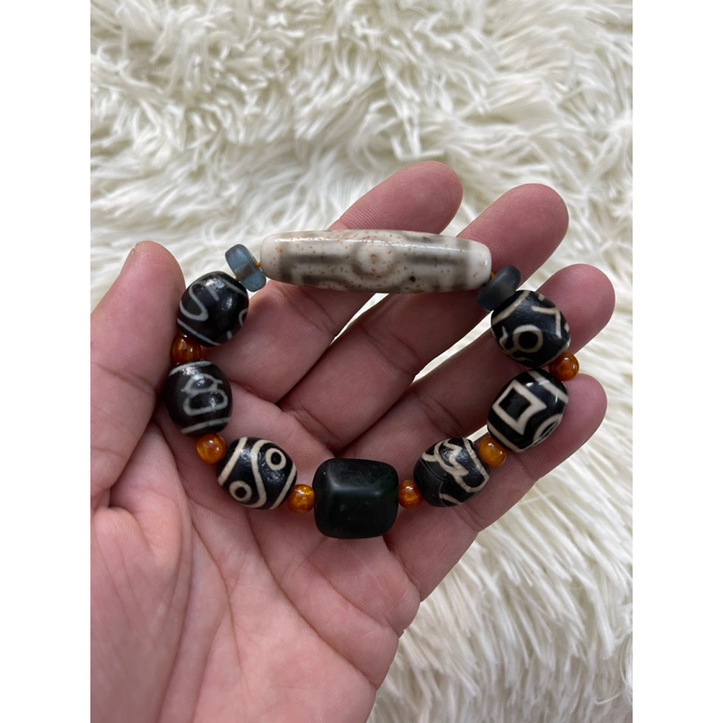 Vòng Dzi Tây Tạng 7 mắt