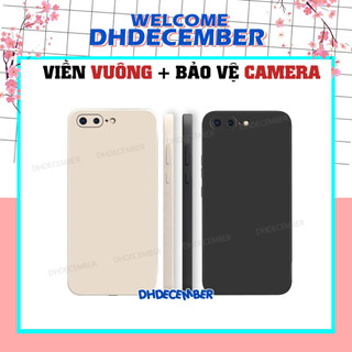Ốp lưng iphone 7 plus / 8 plus cạnh viền vuông, ốp mềm dẻo bảo vệ camera
