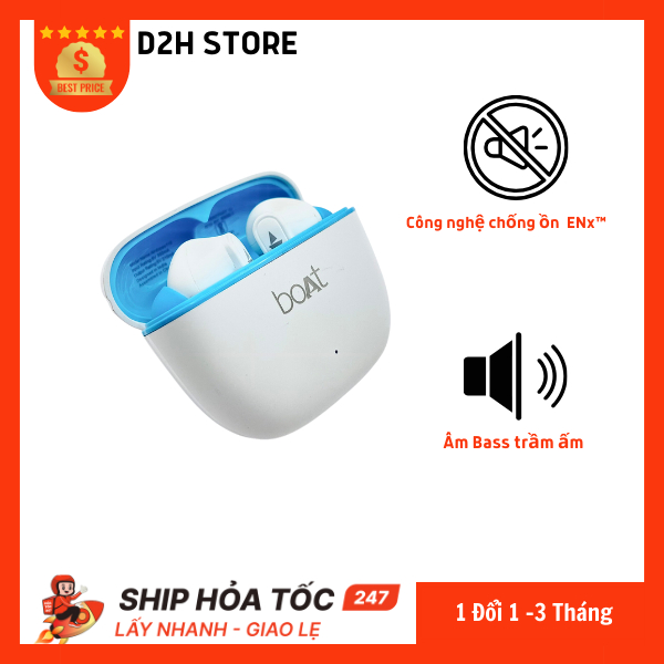 Tai nghe không dây/ tai nghe bluetooth chính hãng Ấn Độ BOAT AIRDOPE115
