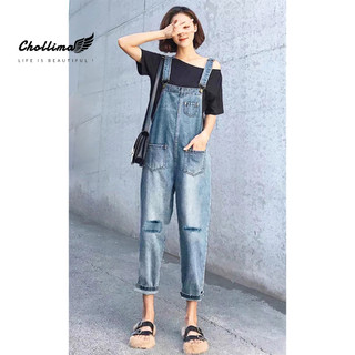 Yếm jeans dài rách Chollima YJ002 phong cách trẻ trung năng động phù hợp mọi lứa tuổi