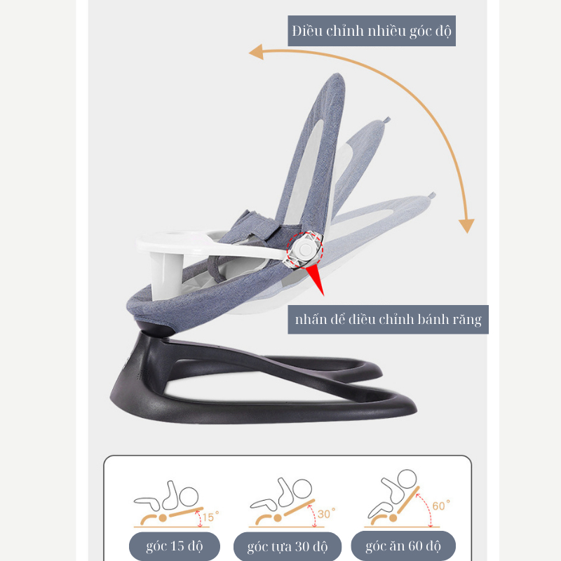 Nôi điện tự động cho bé, Nôi điện kèm màn cho bé có kết nối blutooth với loa,Có điều kiển từ xa tự động lắc nhẹ
