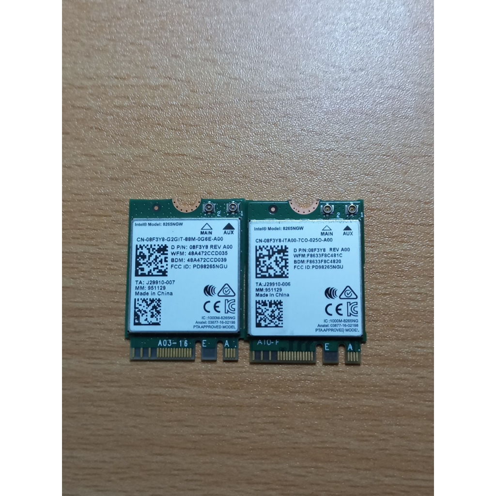 Card Intel WiFi Bluetooth AC 8265 8260 7265 7260  NGW, chuẩn M2 NGFF, Wireless 2.4G 5G
