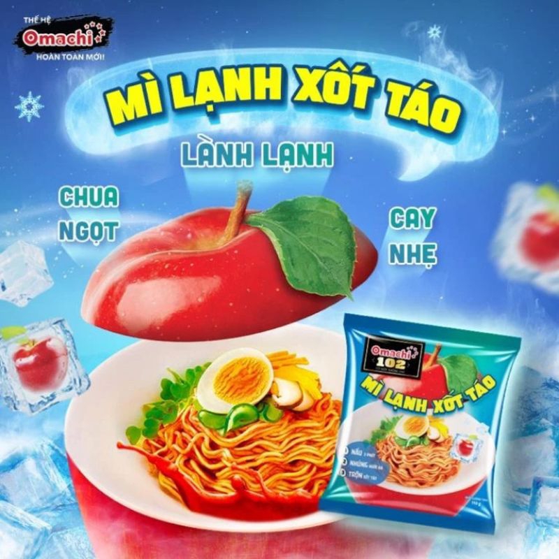 OMACHI 102 - OMACHI MÌ LẠNH SỐT TÁO- 110G /GÓI