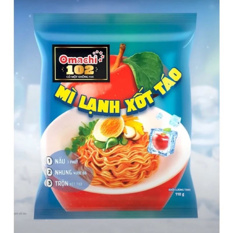 OMACHI 102 - OMACHI MÌ LẠNH SỐT TÁO- 110G /GÓI