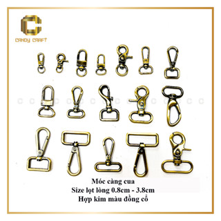 Móc càng cua đồng cổ - phụ kiện làm túi xách
