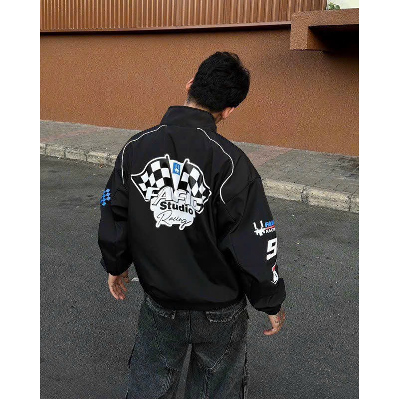 Áo khoác dù Racing STUDIO - Áo khoác gió Jacket 2 lớp Unsiex Nam Nữ Năng Động , Đi Phượt Cá Tính - TP0034