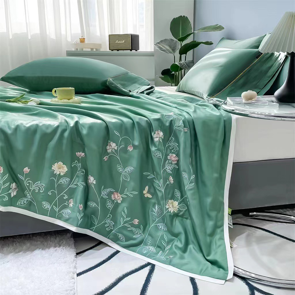 CHĂN THÊU TENCEL, CHĂN TENCEL 100% CAO CẤP