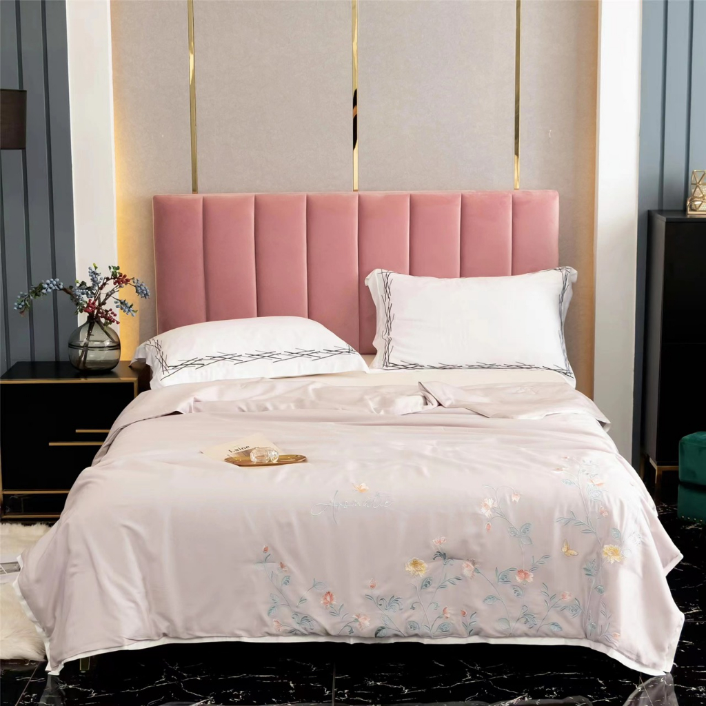 CHĂN THÊU TENCEL, CHĂN TENCEL 100% CAO CẤP