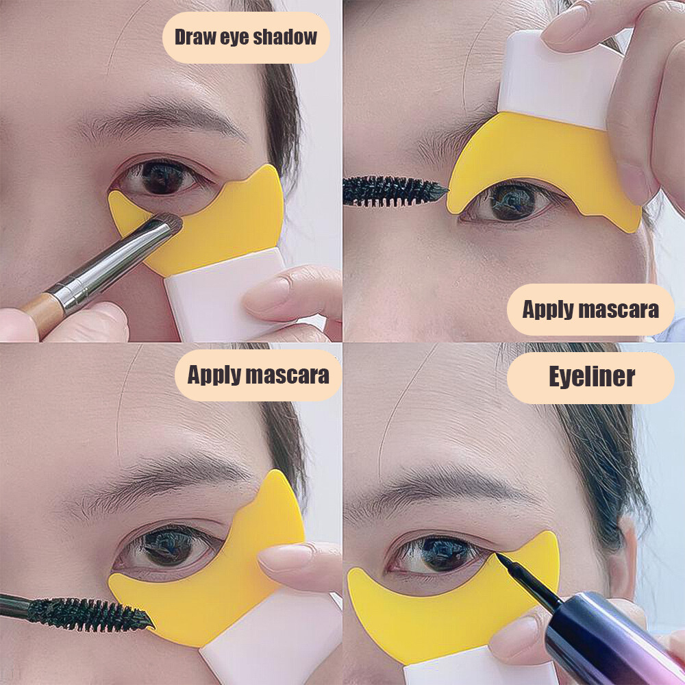 Dụng cụ hỗ trợ chuốt mi mascara Hidati không lem, bảng to - Kẻ mí kẻ bọng mắt tiện lợi đa năng loại 1 chất liệu mềm dẻo