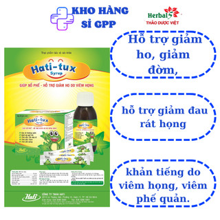 Hati-tux syrup hộp 20 gói x 5ml - Dùng cho trẻ từ 3 tuổi trở lên