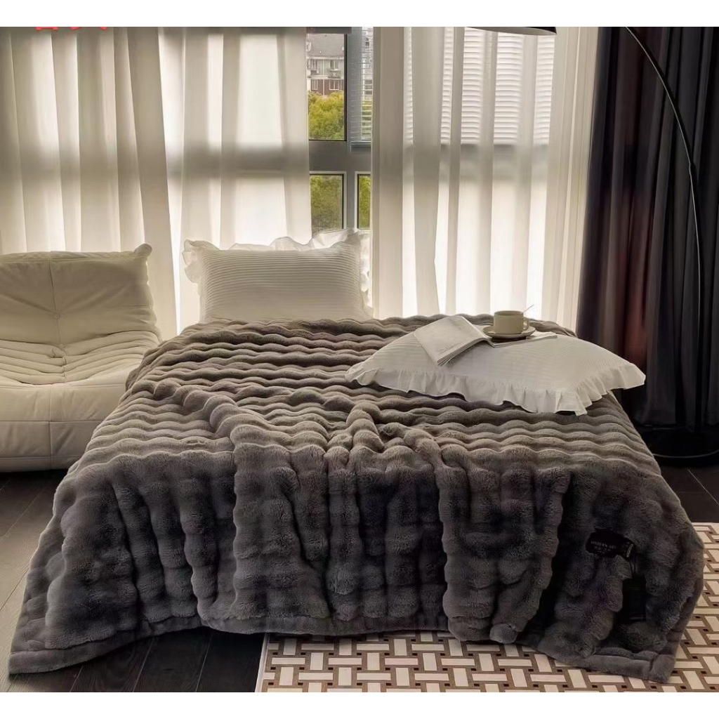 Chăn Lông Tuyết Hồ Ly Cao Cấp Kích Thước 2mx2m3 Nặng 5,8kg Siêu To Siêu Ấm, Chăn Lông Cao Cấp Nhập Khẩu