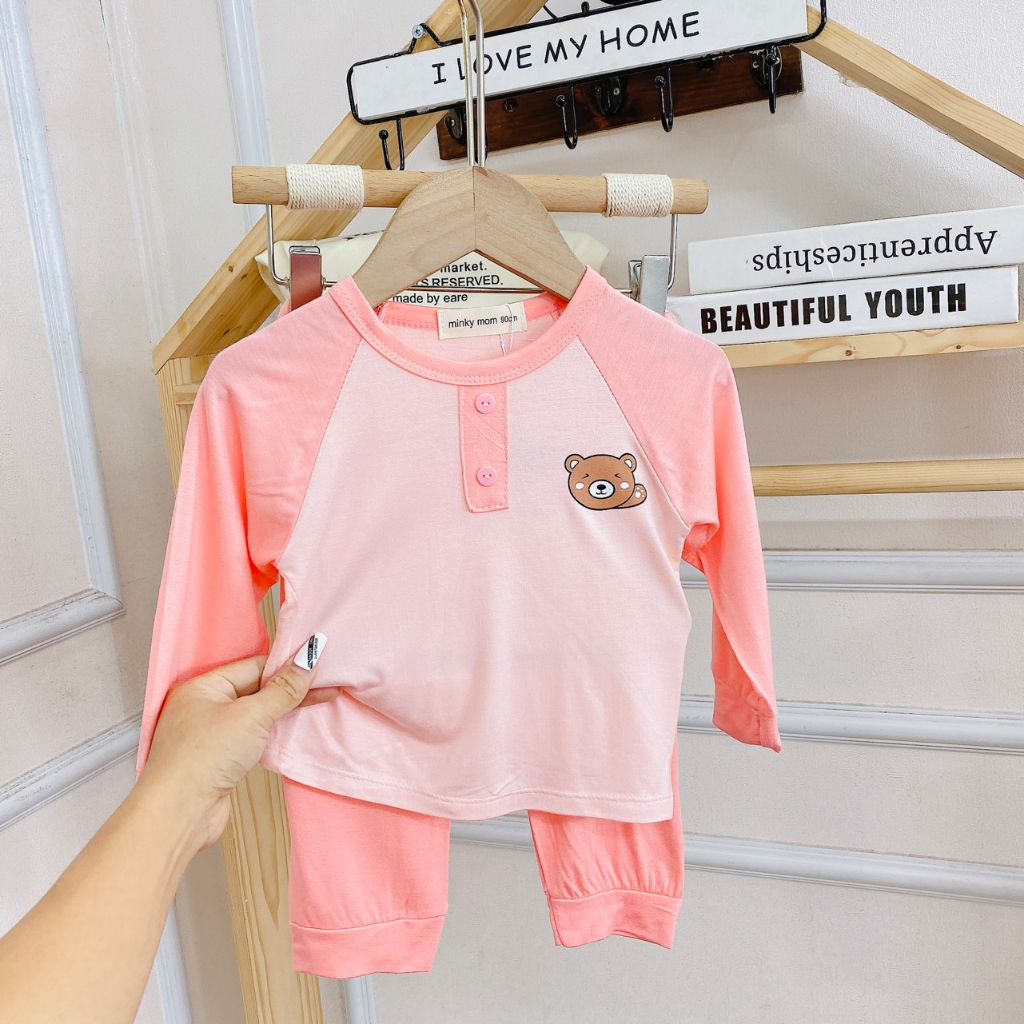 Bộ dài tay bé trai , bộ dài tay bé gái chất thun lạnh từ 4kg đến 15kg - jkids
