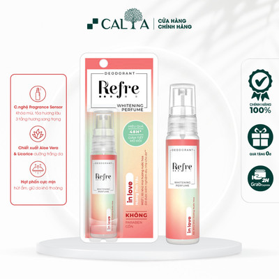 Xịt Khử Mùi Refre Hương Tình Yêu Dưỡng Trắng, Hương Nước Hoa - Refre Whitening Mist 30ml