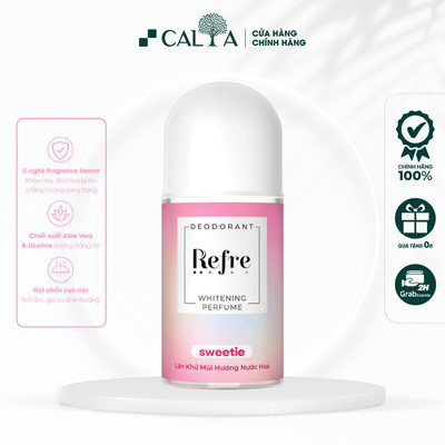 Lăn Khử Mùi Refre Hương Ngọt Ngào, Dưỡng Trắng, Hương Nước Hoa - Refre Whitening Roll-on 40ml