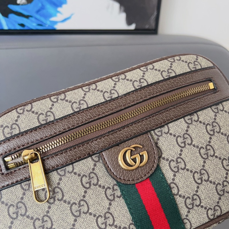 Túi Đeo Bụng Ngực GD Fullbox Họa Tiết Monogram Khóa Trước Da Bê