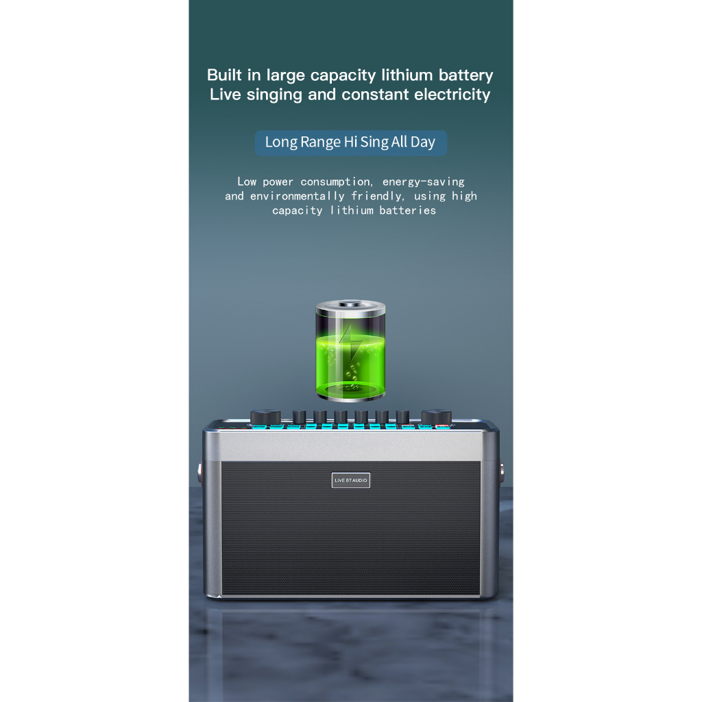 Loa Karaoke Bluetooth SY9 Hát Karaoke, Livestream, Tích Hợp SoundCard SY9, 25 Hiệu Ứng Giả Giọng, Kèm 2 Micro Không Dây