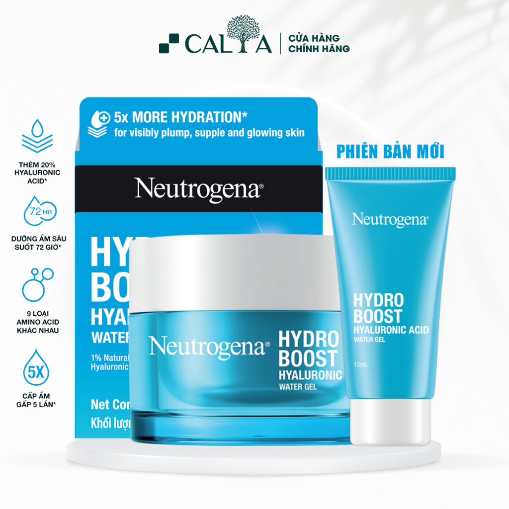 Kem Dưỡng Neutrogena Cấp Nước, Dưỡng Ẩm, Cho Da Mềm Mịn - Neutrogena Hydro Boost Water Gel 15g/50g