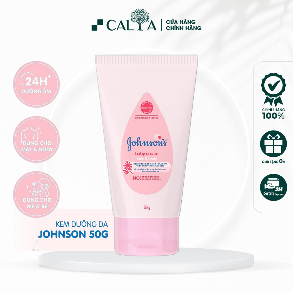 Kem Dưỡng Johnson's Baby Cho Em Bé, Dưỡng Ẩm Dịu Nhẹ, Chống Nẻ - Johnson's Baby Cream 50g