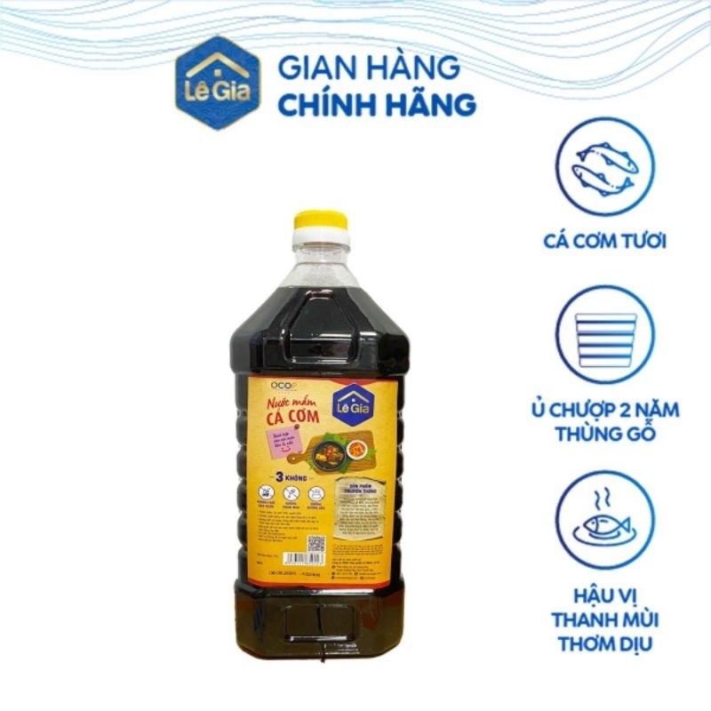 Nước mắm cá cơm Lê Gia can 2l - kho nấu tiết kiệm chuyên dùng kênh Phở và nhà hàng