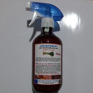 CHAI XỊT KIẾN SINH HỌC (CHAI 500ML, SẢ CHANH, BẠC HÀ, CAM, NGỌC LAN TÂY, CHANH) - TẶNG  KHẨU TRANG VÀ GĂNG TAY NILON