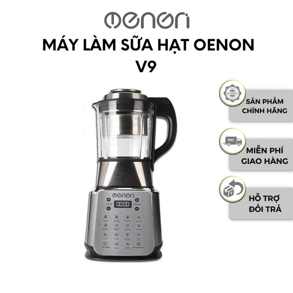 Máy Xay Sữa Hạt OENON Nấu Đa Năng 1750ml - Tặng Kèm 3 Lưới Dao INOX304