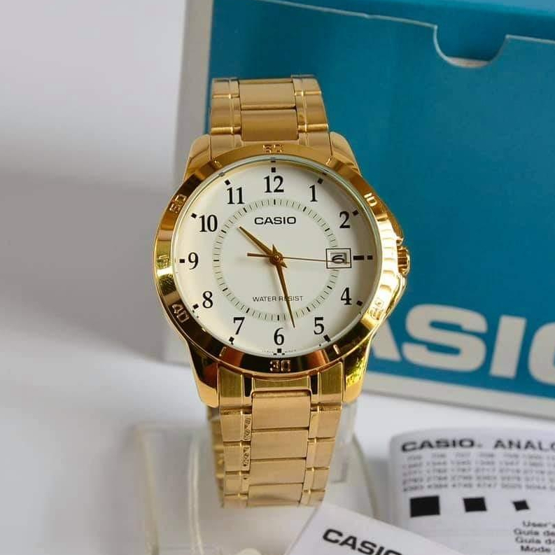 Đồng hồ Casio nam MTP-V004G-7BUDF dây kim loại chính hãng